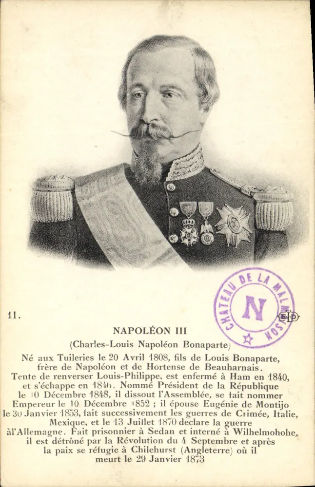 Napoleão III — biografia — Castelo da Malhoste - Frente