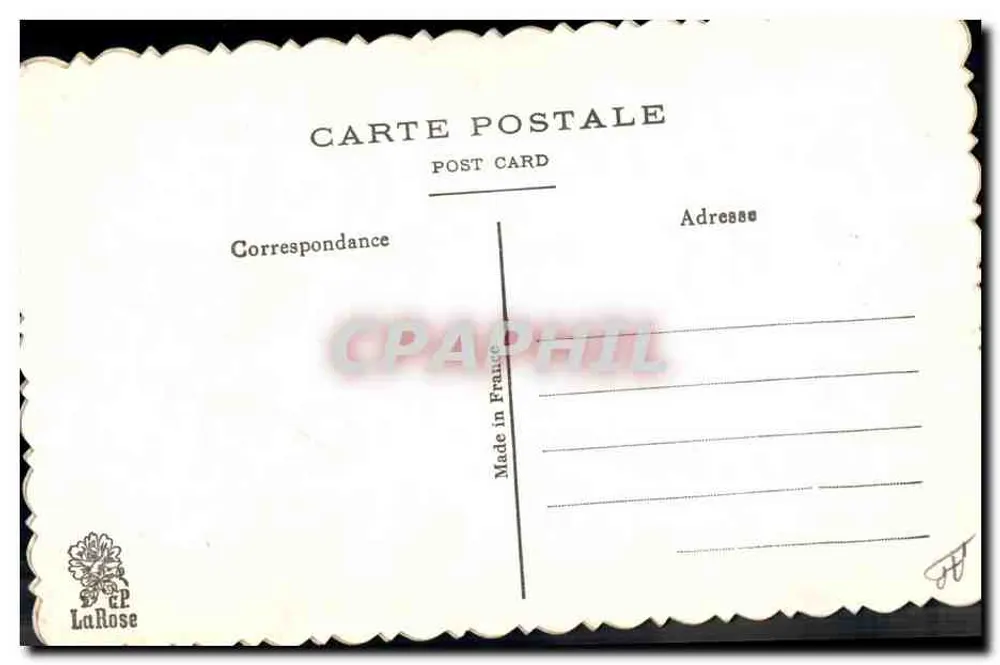 Pensamento para você — carta postal bordada — LaRose - Verso