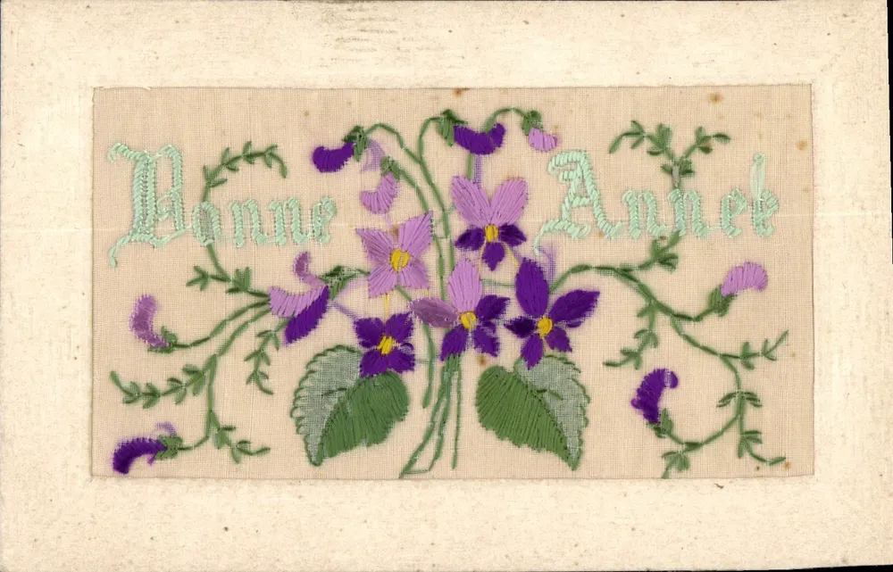 Flores de violeta — Boa Ano — Henri - Frente