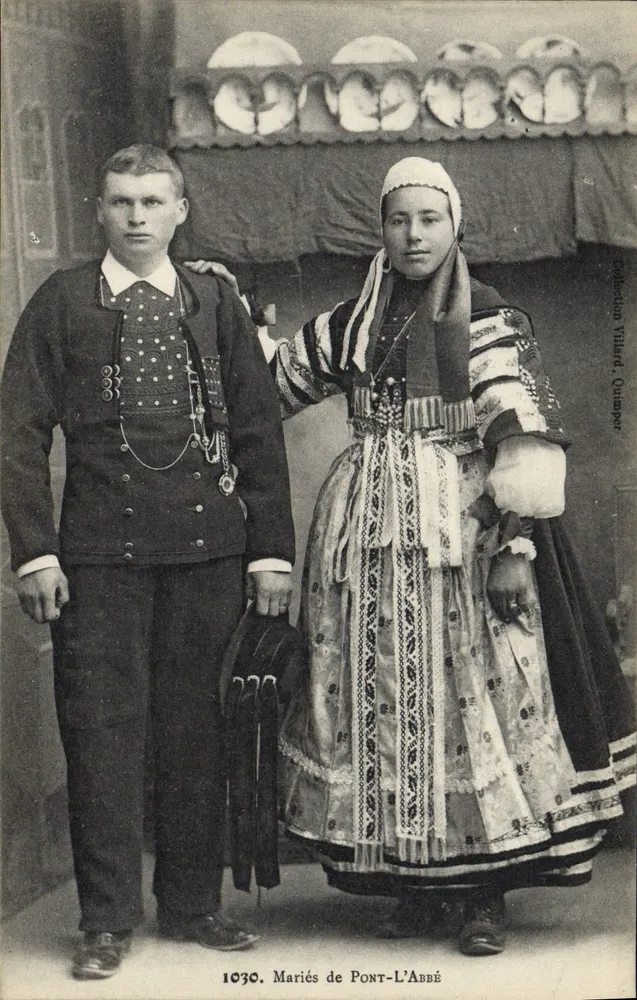 Casados de Pont-L'Abbé — Coleção Tilhird, Quimper — n° 1030 - Frente