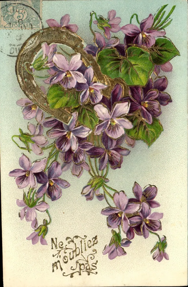 Violetas e estribos — Não me esqueçam — K. F. édit. Paris 1702 - Frente
