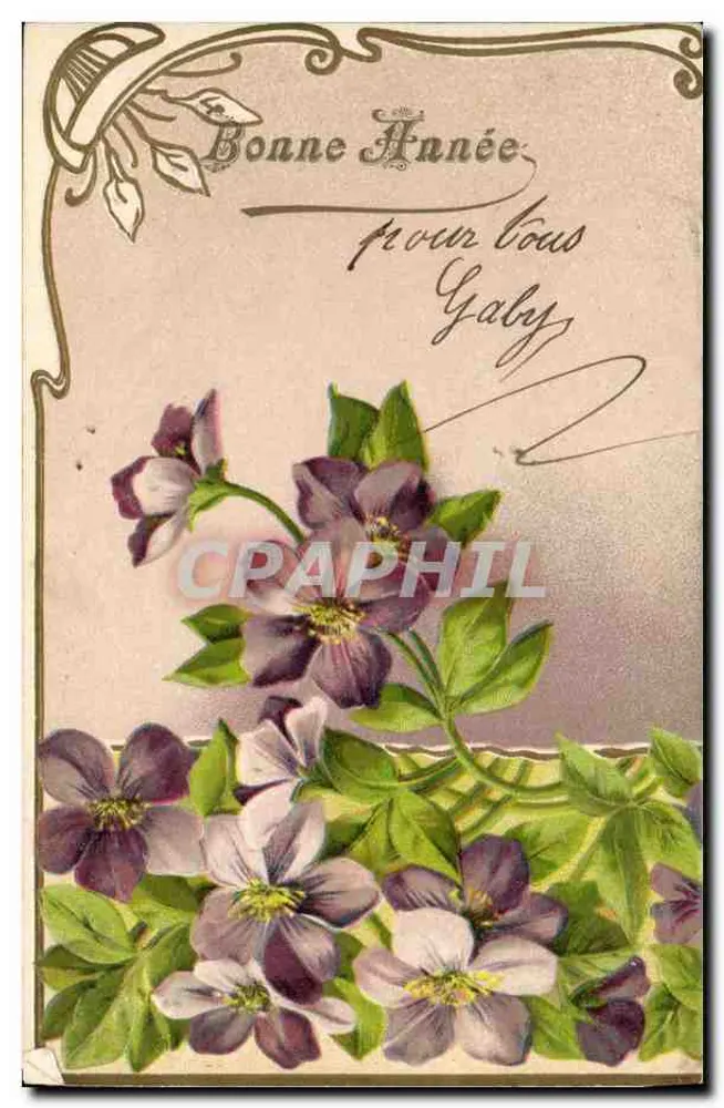 Flores de héranthe — Boas Festas para você Gaby — editor não visível - Frente