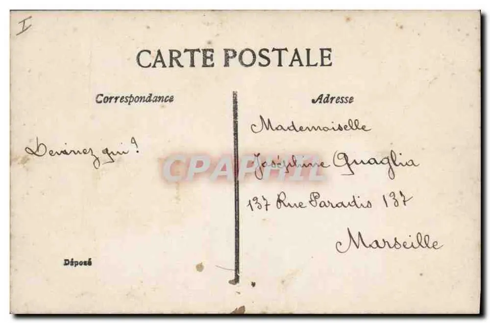 Menina com carruagem de peixes — editor E.D. n°507 - Verso