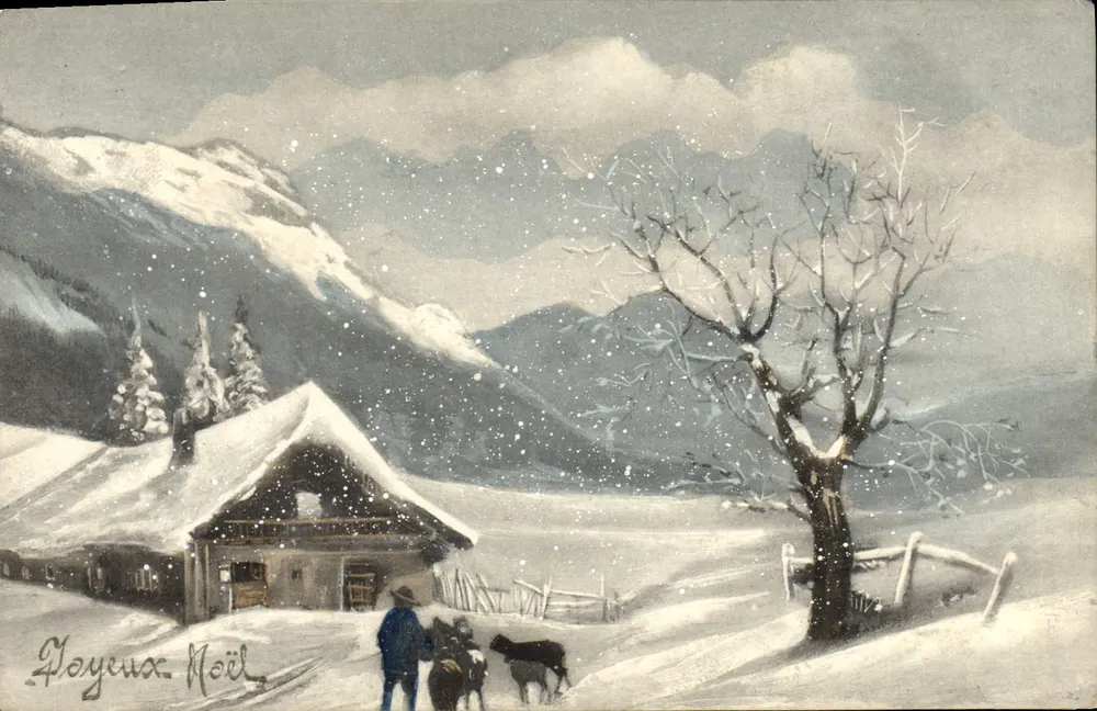 Alpine Winterlandschaft — 'Frohe Weihnachten' — V. K, Vienne 5331 - Vorderseite
