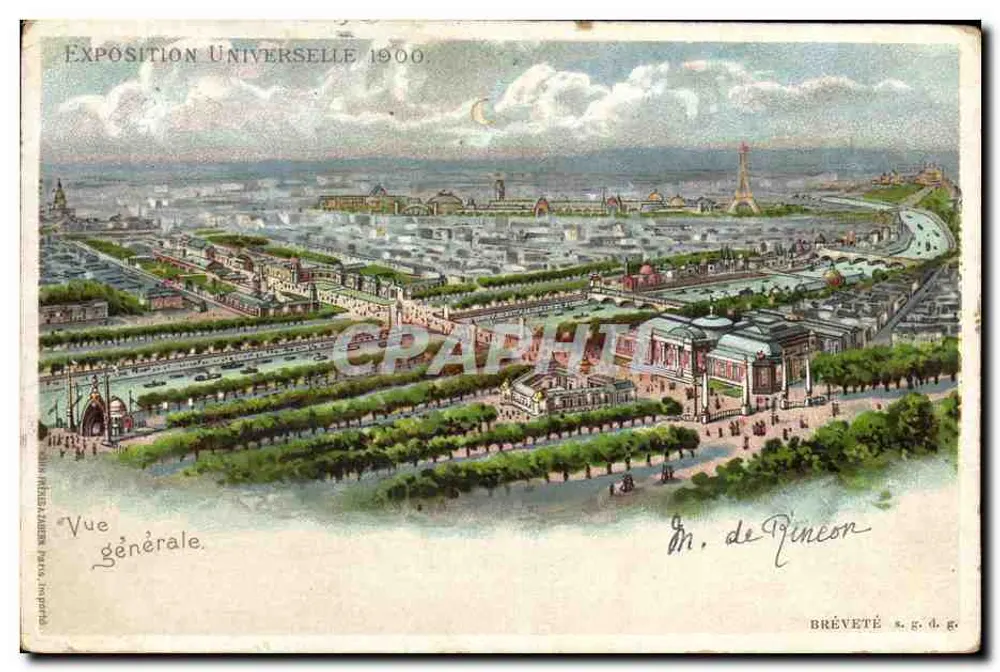 Weltausstellung 1900 — Allgemeiner Blick — Brévétée s.g.d.g. - Vorderseite