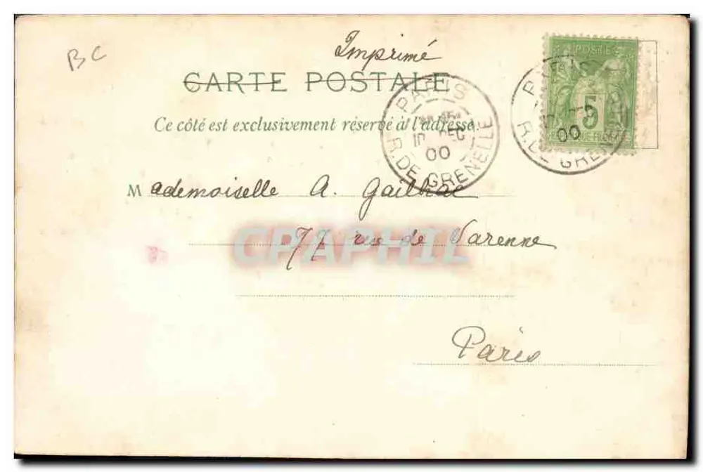 Weltausstellung 1900 — Allgemeiner Blick — Brévétée s.g.d.g. - Rückseite