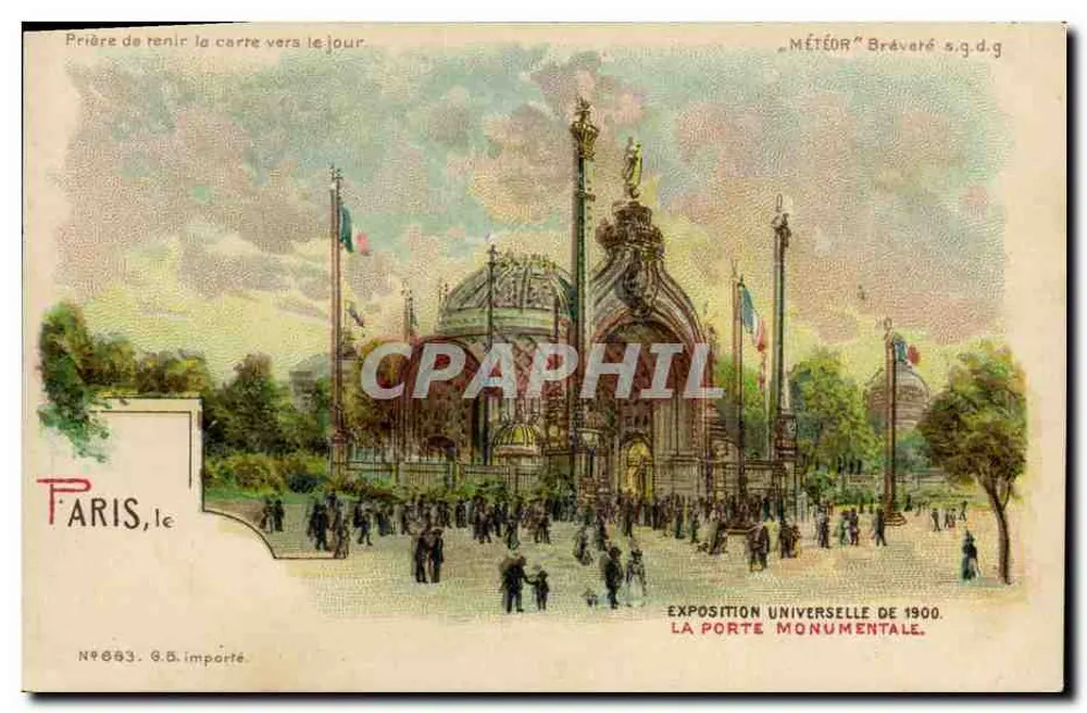 Paris — Exposition Universelle von 1900 — Die Monumentale Pforte — G.B. Importiert - Vorderseite