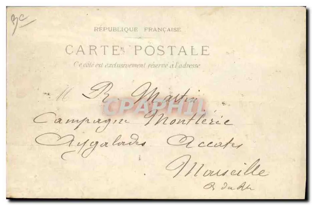 Place de la Bastille — Säule der Bastille mit Menge und Kutsche — Verlag Paris, n° 21 - Rückseite