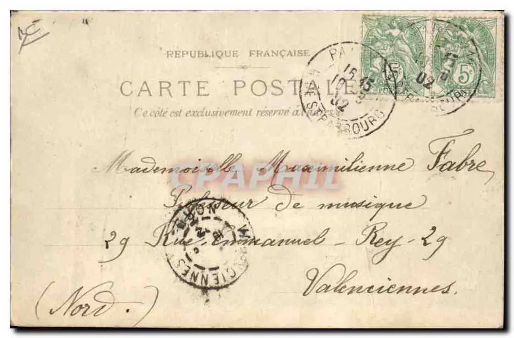 Paris — Perspective de l'Avenue Nicolas-II — Éditeur Germaine Comby, n°2 - Verso