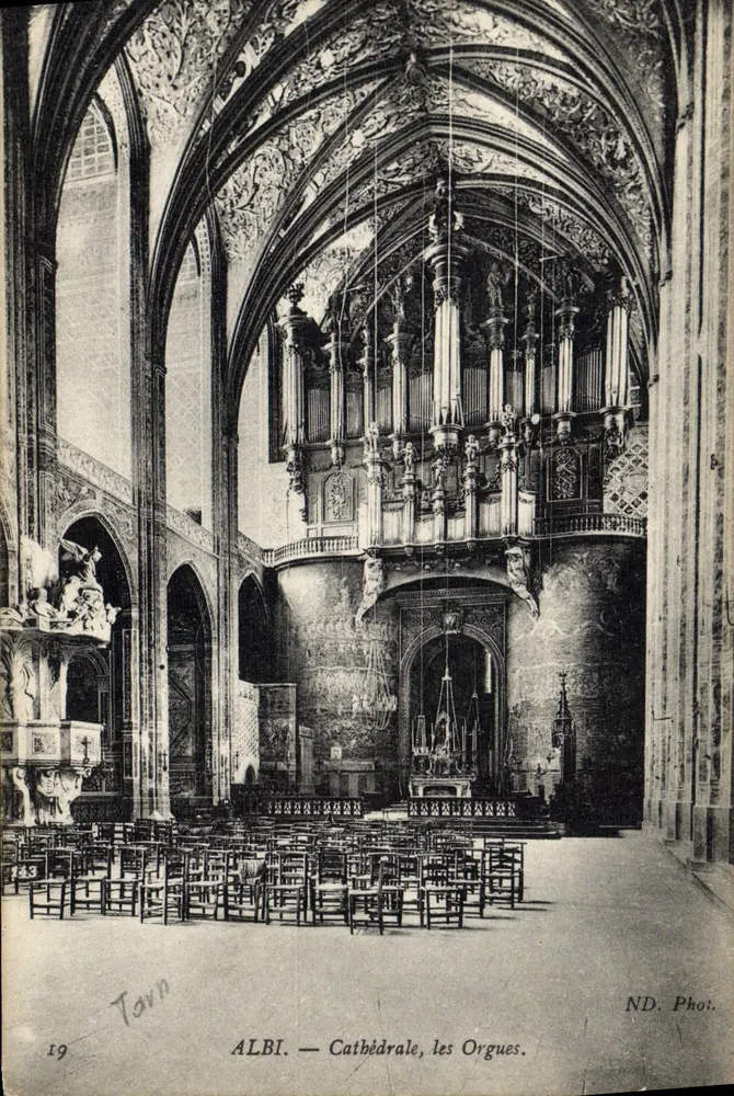 Albi — Catedral, os Órgãos — ND. Fot. - Frente