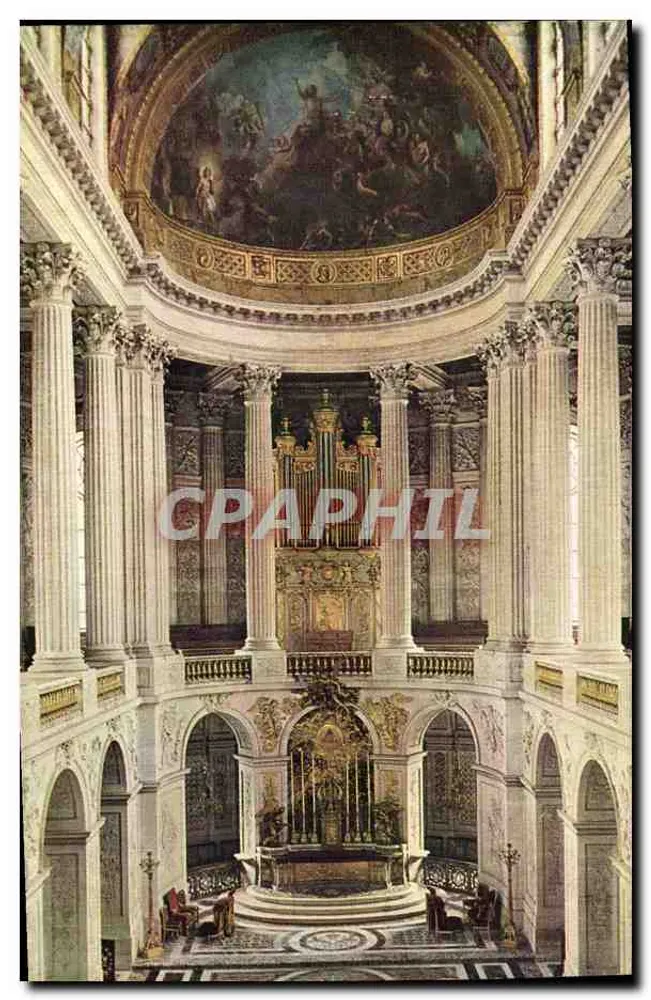 Château de Versailles — Innensicht der Kapelle — In Paris gedruckt - Vorderseite