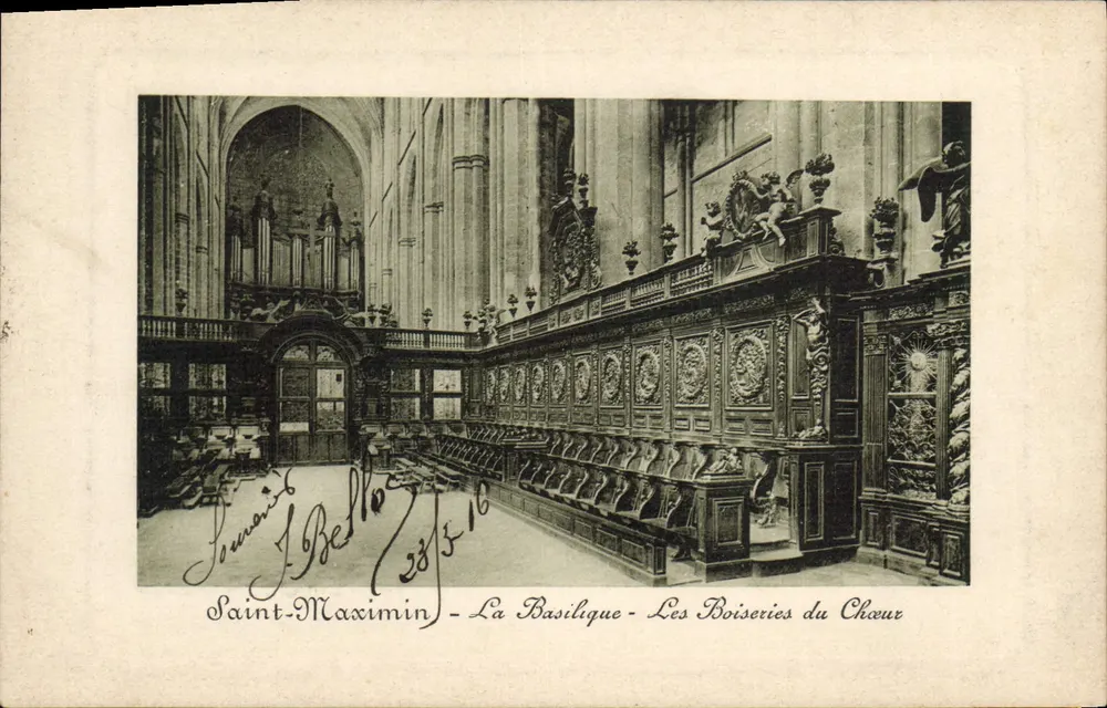 Saint-Maximin - Die Basilika - Die Holzschnitzereien des Chors — J. Bellot - Vorderseite