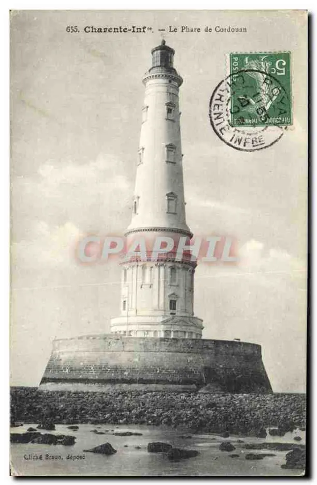 O Farol de Cordouan — Charente-Inférieure — Cliché Braun, n°655 - Frente