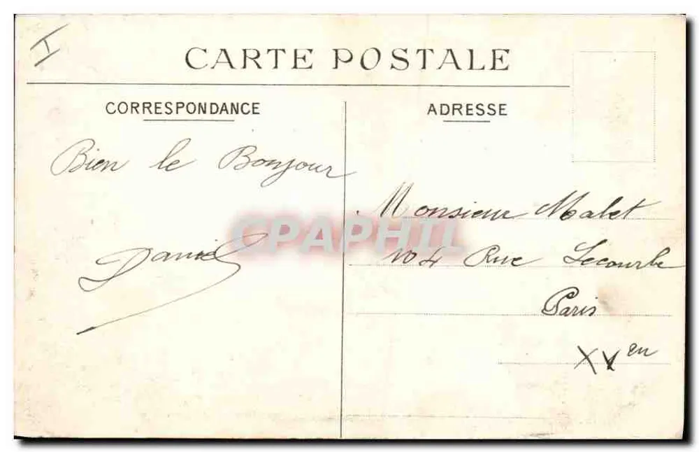 Le Tréport — El muelle durante una fuerte tormenta — C.A.B. n°198 - Reverso