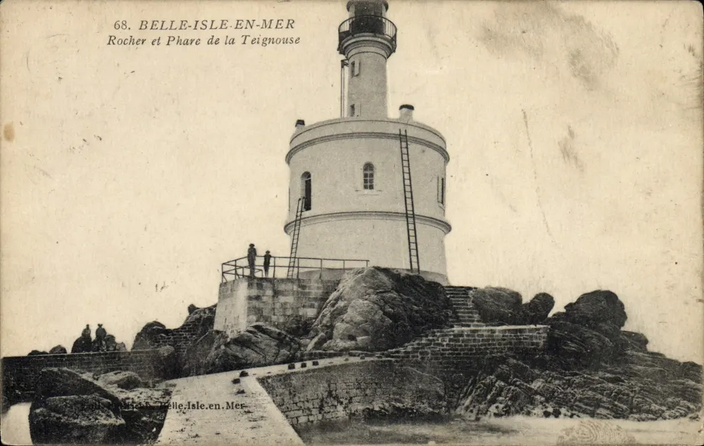 Belle-Île-en-Mer — Felsen und Leuchtturm von La Teignouse — unbekannter Verlag, Nr. 68 - Vorderseite
