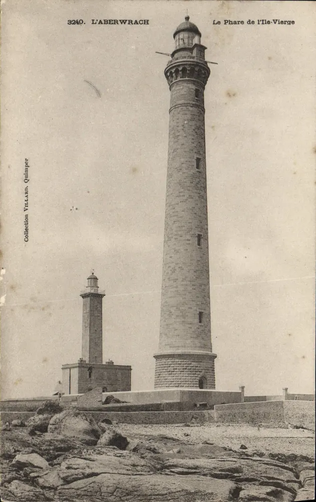 L'Aberwrach — O Farol da Ilha-Virgem — Coleção VILLANO, Quimper, n.º 3240 - Frente