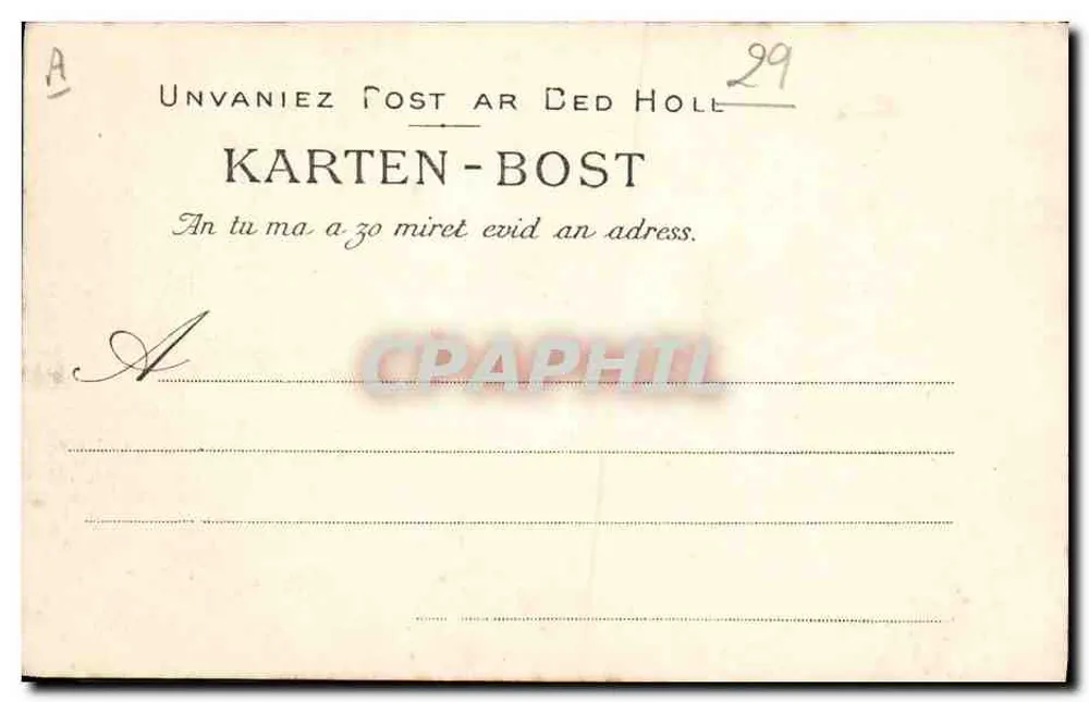 L'Aberwrach — O Farol da Ilha-Virgem — Coleção VILLANO, Quimper, n.º 3240 - Verso