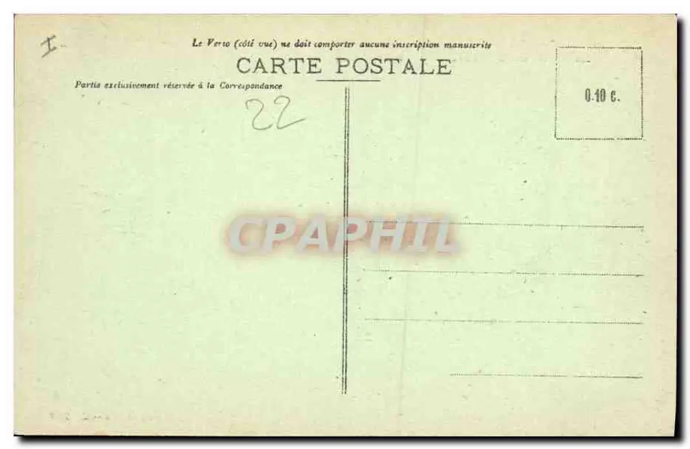 Saint-Brieuc — Hochwasser — Der Leuchtturm-Mole vollständig unter Wasser — E. Hamonte, St-B. - Rückseite