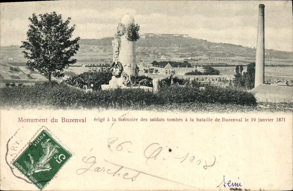Denkmal von Buzenval — errichtet in Erinnerung an die Soldaten, die bei der Schlacht von Buzenval am 19. Januar 1871 fielen — Edition Trianon, Nr. 963 - Vorderseite
