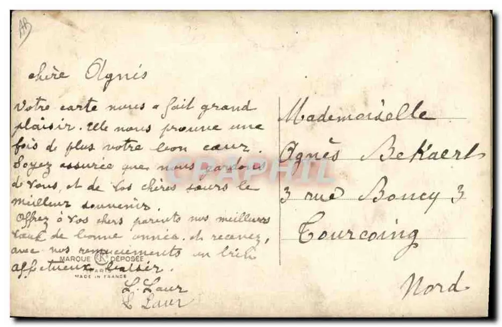 Bom Ano — carta de boas-vindas bordada — L. Laur & L. Duvr - Verso