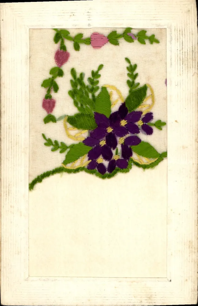 Flor bordada — motivo floral — editor J. S. Paris - Frente