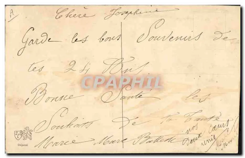 Folha de trevo — Porta da Felicidade — carta bordada - Verso