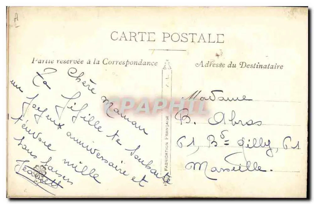 Pássaros em fio de ferro — flores bordadas — Fabricação Francesa - Verso