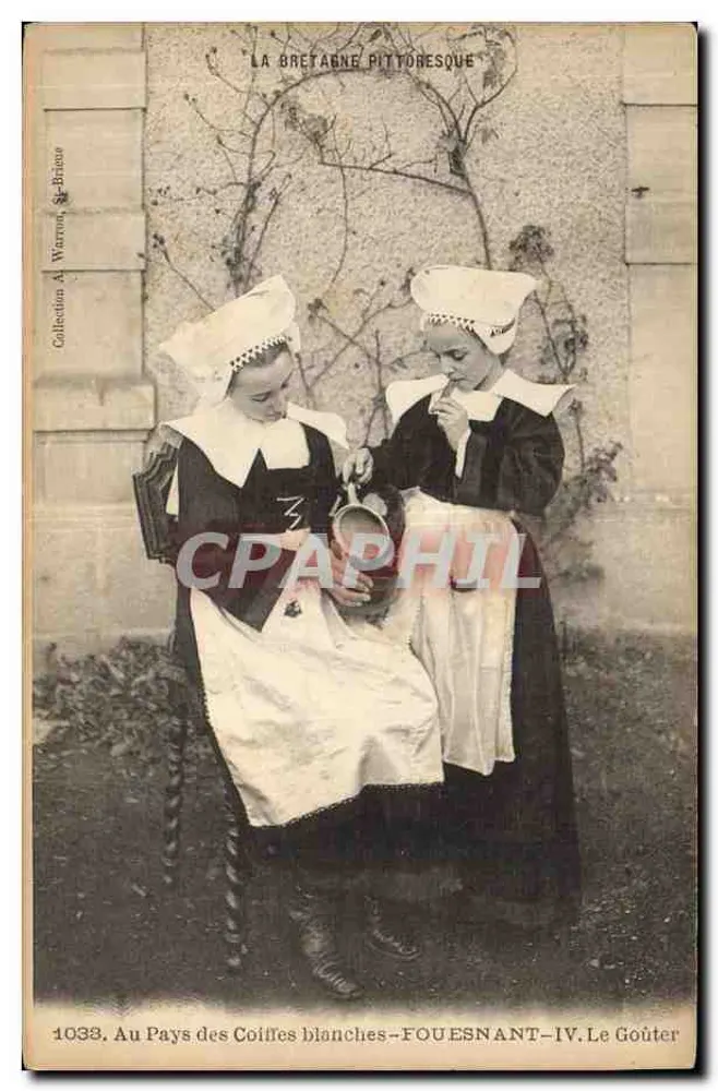 Im Land der weißen Schleier — FOUESNANT — IV. Der Kaffeetrinken — Die malerische Bretagne — Sammlung A. Warron, St-Briac - Vorderseite