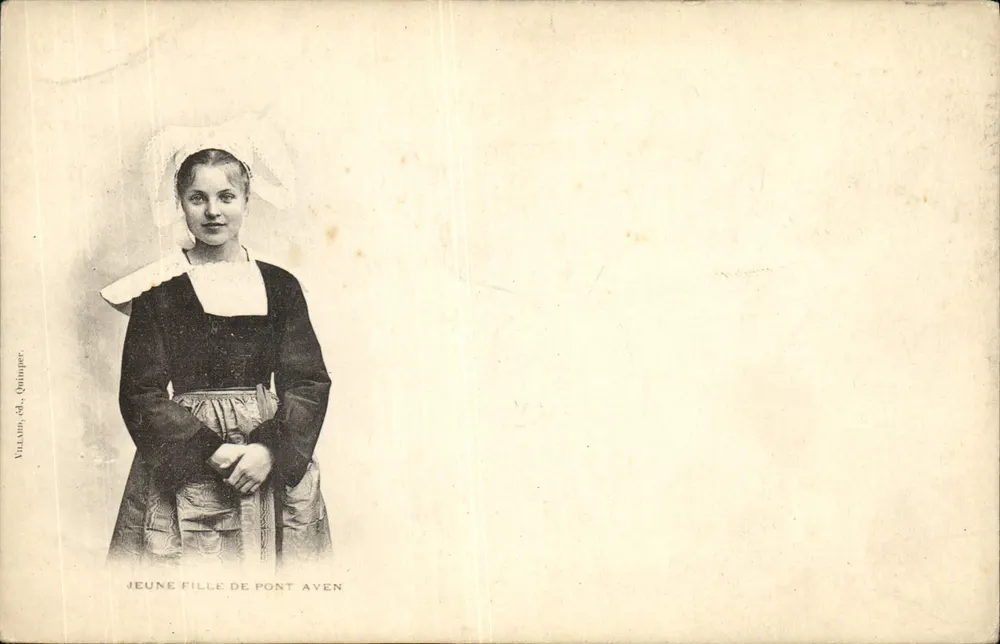 Menina de Pont-Aven — editor Villain, Quimper — número de série não visível - Frente