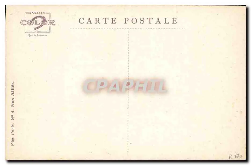 Porträt eines osmanischen Soldaten — Colaques — Verlag Paris Color, Nr. 152 - Rückseite