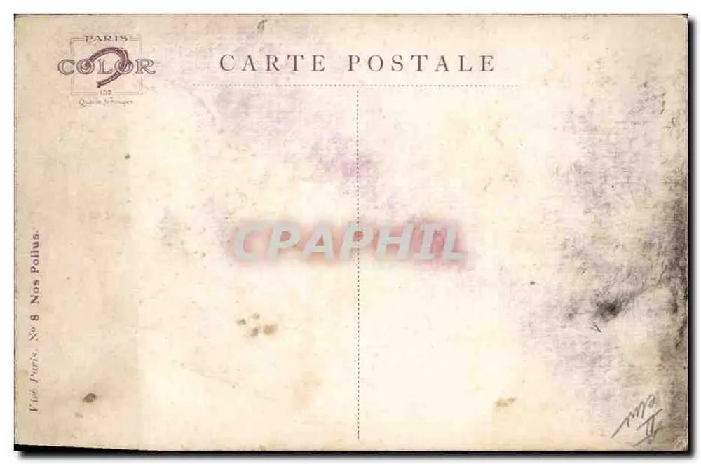 Porträt eines Soldaten — Algerien — Verlag Paris Color, n° 8 - Rückseite