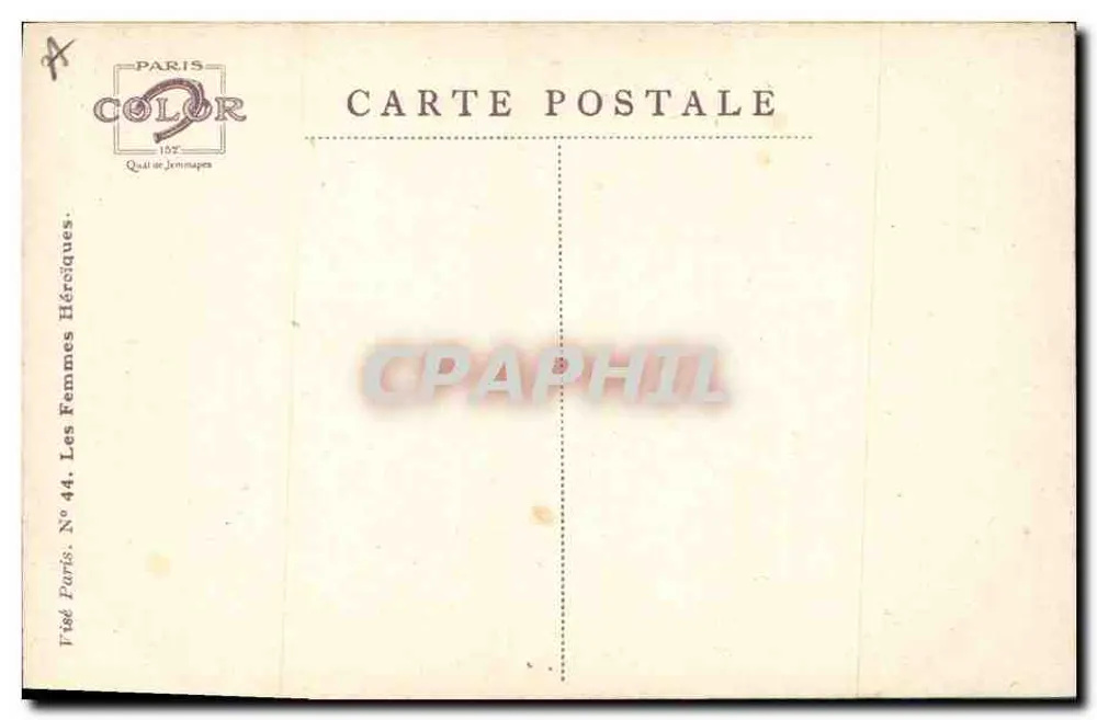 Lorraine — Die Heldenfrauen — Verleger Quai des Jemmapes, Nr. 44 - Rückseite