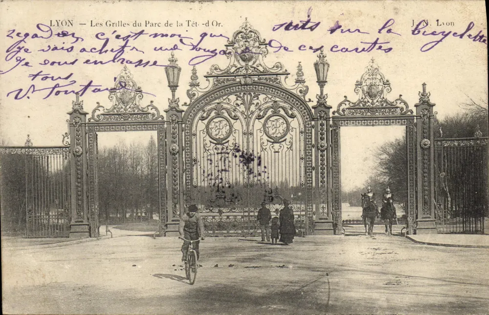LYON — Die Tore des Parc de la Tête-d'Or — J. N. Lyon - Vorderseite