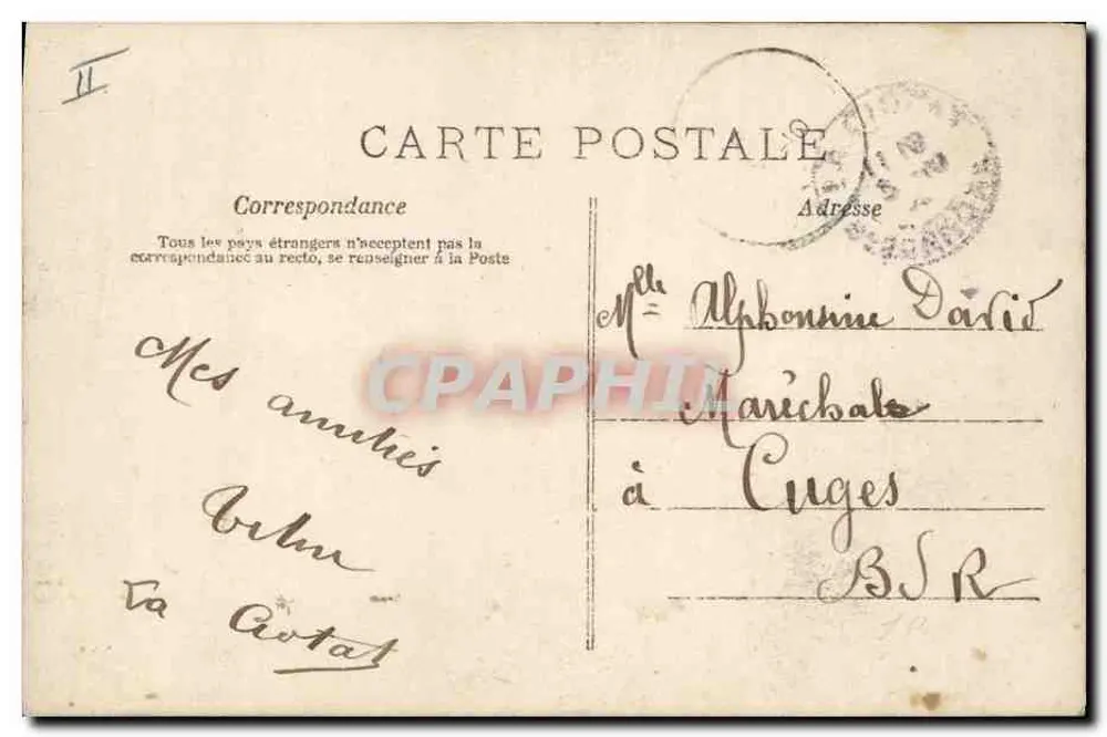 Liebendes Paar — Szenen aus dem Leben — A. N. Paris, n° 489 - Rückseite
