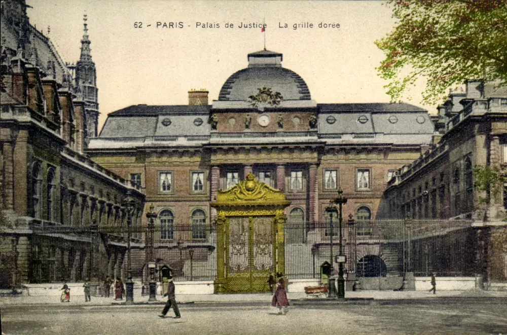 Paris - Palácio de Justiça - A grade dourada — editor Banania, n° 62 - Frente