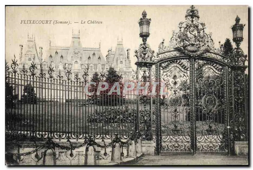 Flixecourt (Somme) — O Castelo — Editor: P. L. Goujon, n° 102 - Frente