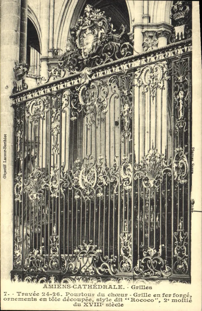 Amiens - Kathedrale - Chor-Gitter - Rococo-Stil, zweite Hälfte des 18. Jahrhunderts - Vorderseite
