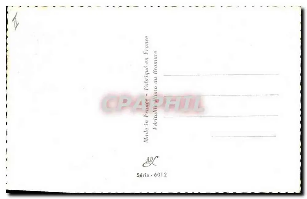 Operário em oficina — St-Eloir — editor ARC, série 6012 - Verso