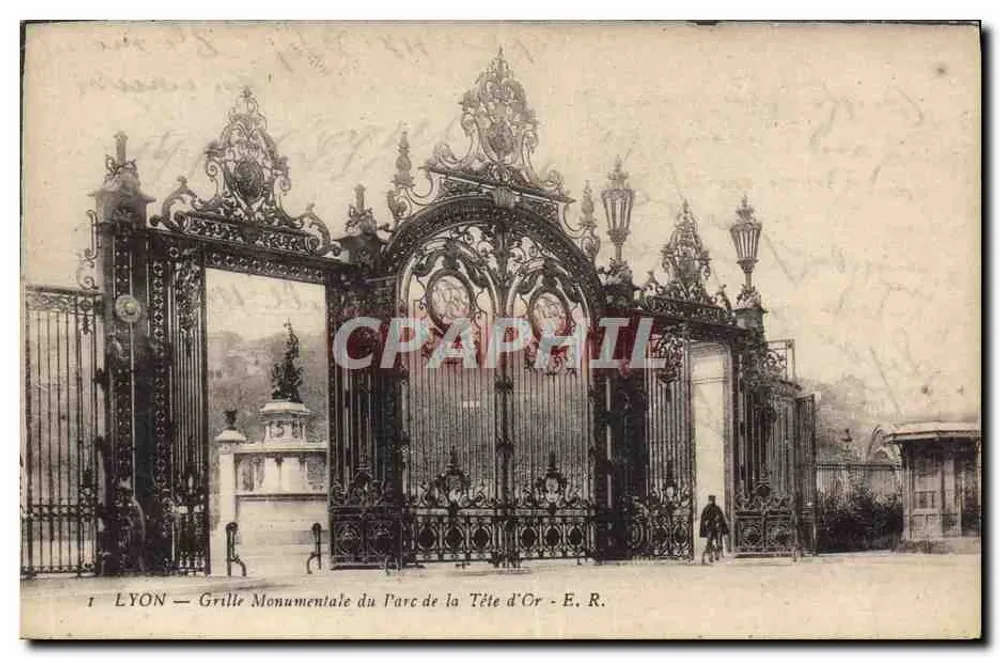LYON — Monumentale Tor des Parc de la Tête d'Or — E. R. - Vorderseite