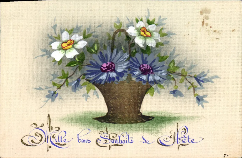 Blumenbouquet — Festwünsche — Verlag unbekannt, Seriennummer nicht sichtbar - Vorderseite