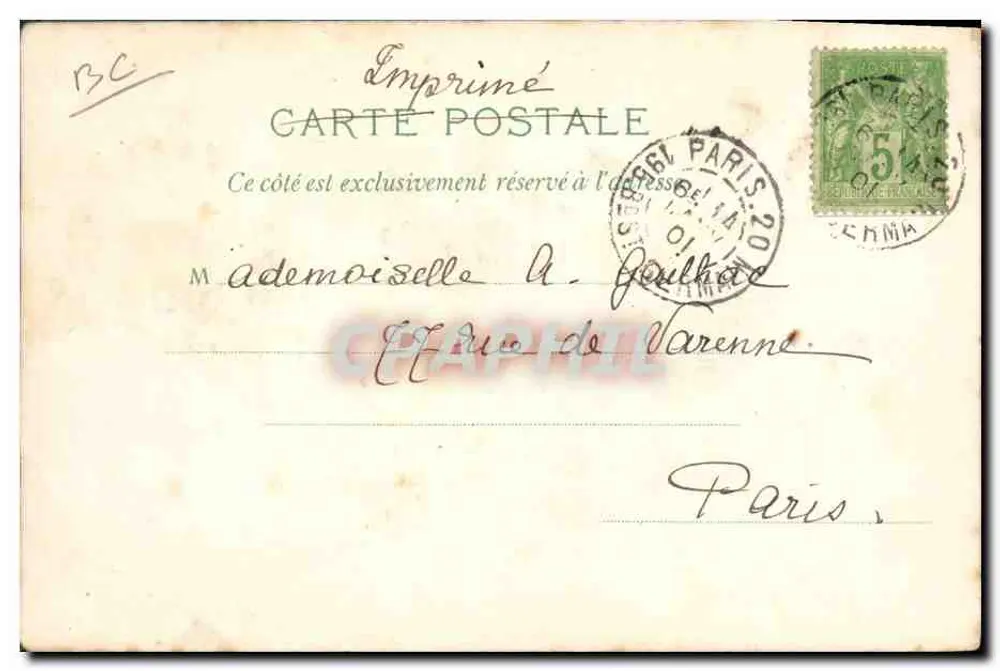 Weltausstellung 1900 — Rechter Ufer der Seine — Brévété s. g. d. g. - Rückseite