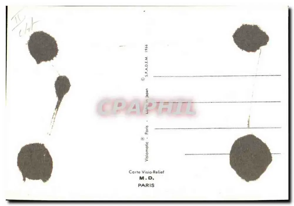 Dois cães em um jardim — edição Visiomalic Paris — n° II - Verso