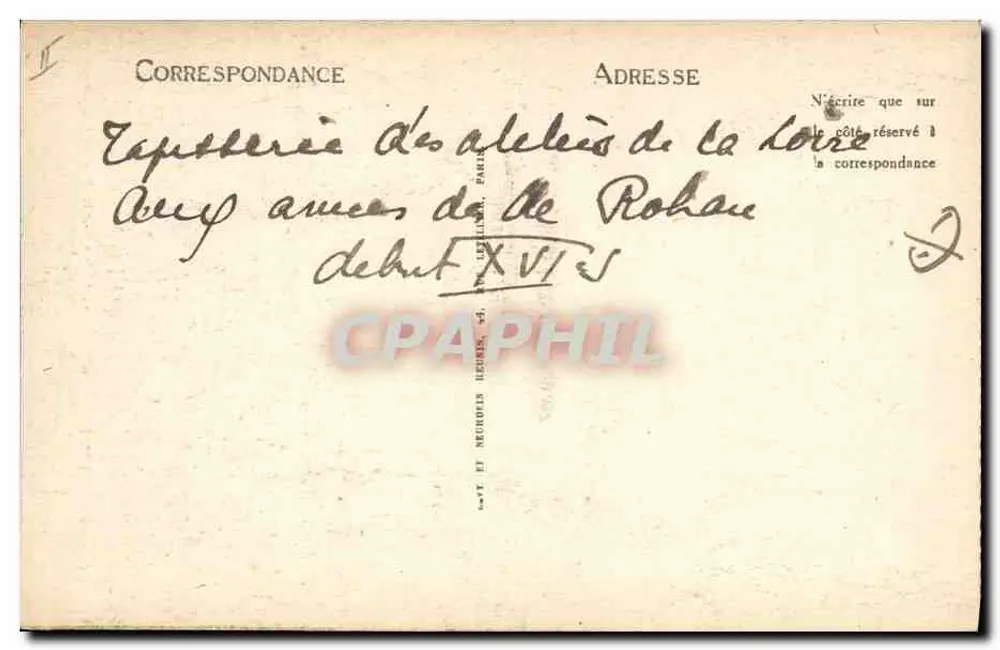 Teppich des alten Schlosses Rohan — Angers — Museum des 17. Jahrhunderts - Rückseite