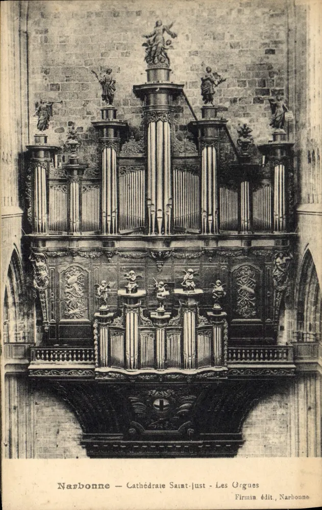 Narbonne — Kathedrale Saint-Just — Die Orgeln — Verlag Firmin, Narbonne - Vorderseite
