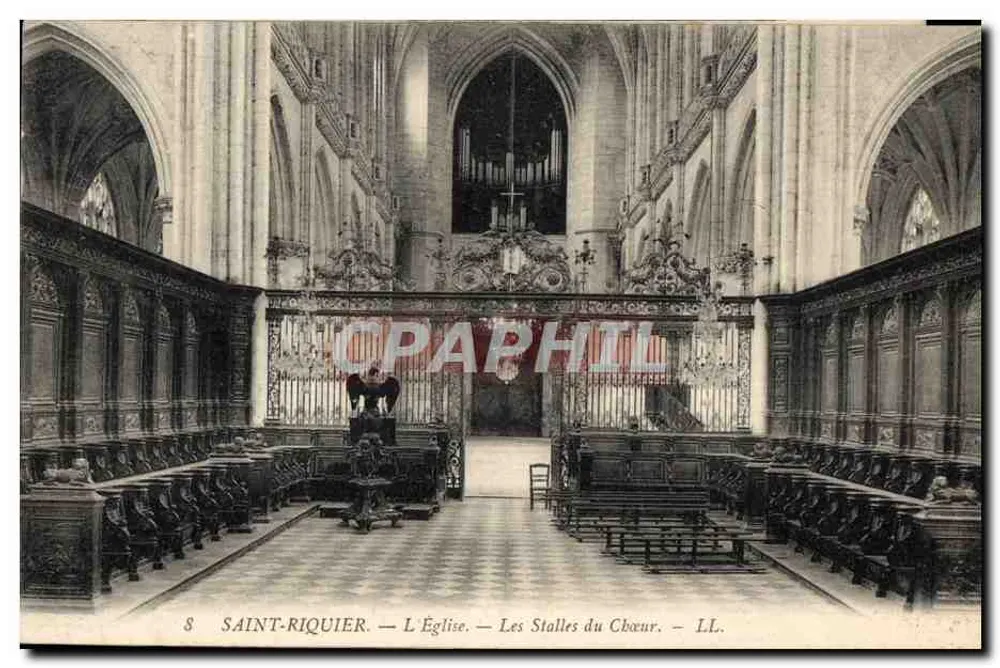 Saint-Riquier — Die Kirche — Die Chorbanken — LL. - Vorderseite
