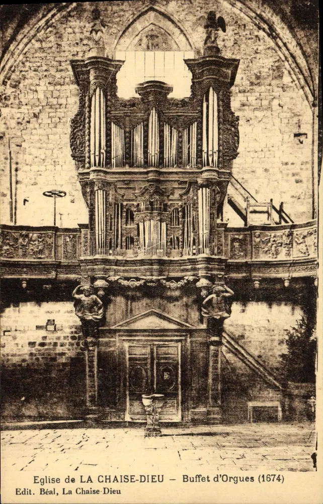 Kirche von La Chaise-Dieu — Orgelgehäuse (1674) — Verlag Béal - Vorderseite