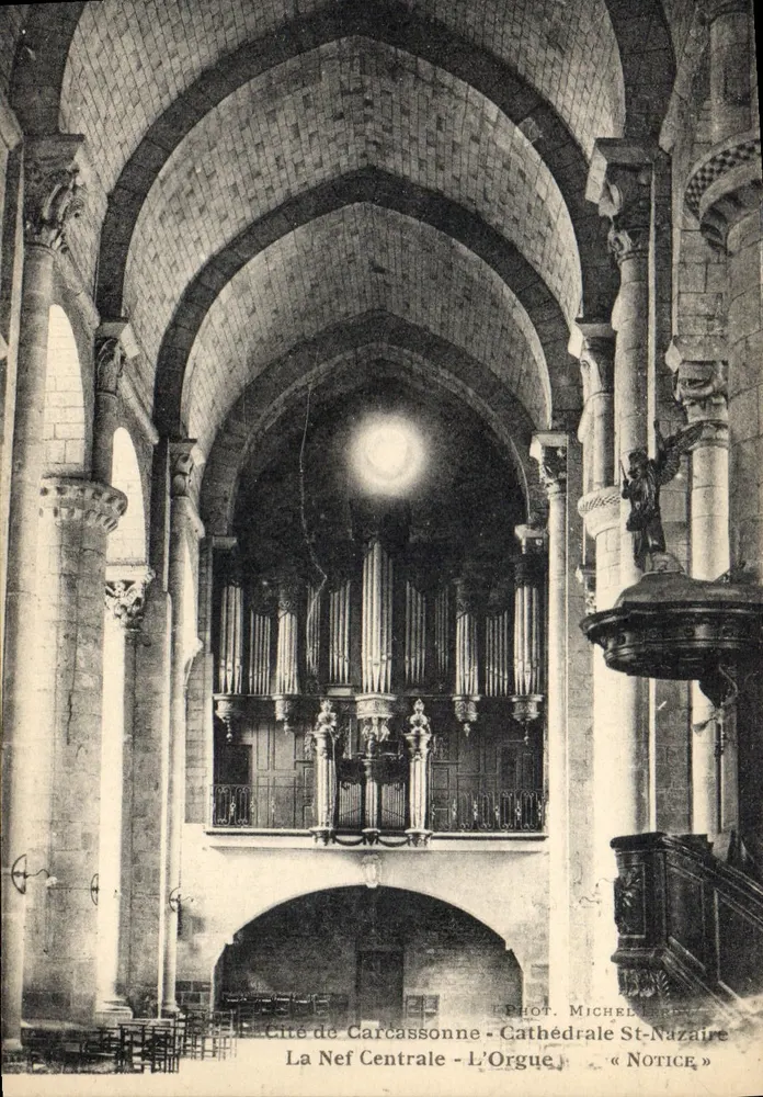 Stadt Carcassonne - Kathedrale Saint-Nazaire — Die Mittelkrypta - Das Orgel - Vorderseite