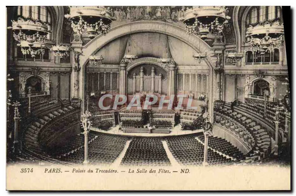 Paris — Palais du Trocadéro — La Salle des Fêtes — ND. - Vorderseite