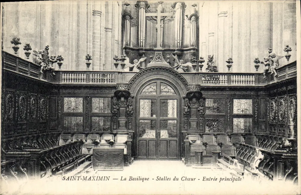 Saint-Maximin — Die Basilika — Chorstühle — Haupteingang - Vorderseite