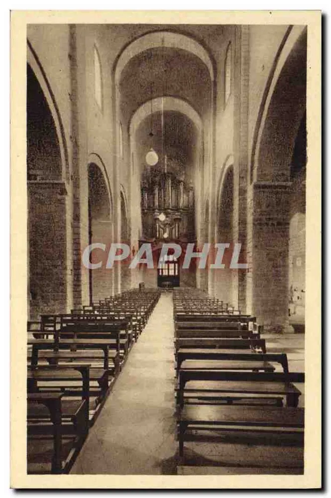 Saint-Guilhem-le-Désert — Innenraum der Abteikirche, der Kirchenschiff, die Orgeln — Ausgabe Jean-Bernard, St-Etienne - Vorderseite